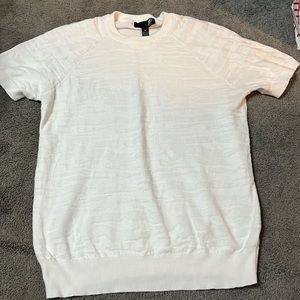 JF J.Ferrar Short Sleeve White Sweater Top